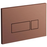 Cutout image of Vado Brushed Bronze Square Dual Flush Plate